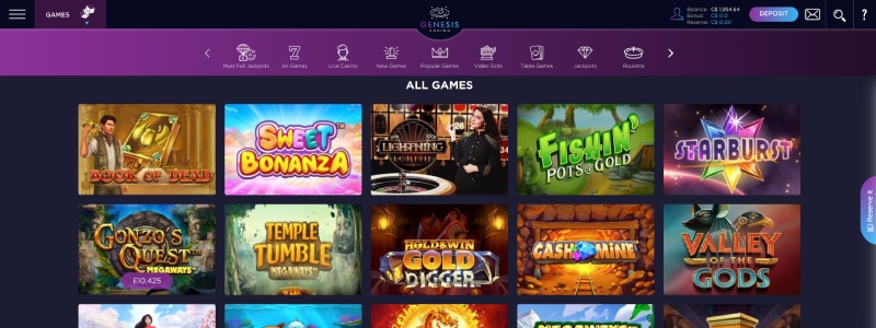 Canadian Online Casino - Genesis
